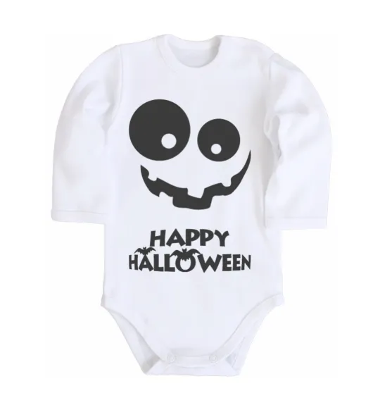 Детский боди happy halloween smile Белый фото