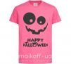 Детская футболка happy halloween smile Ярко-розовый фото