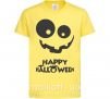 Дитяча футболка happy halloween smile Лимонний фото