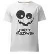Мужская премиум футболка happy halloween smile Белый фото