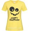 Жіноча футболка happy halloween smile Лимонний фото