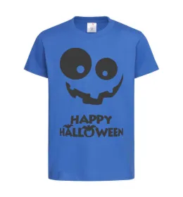 Дитяча футболка happy halloween smile Яскраво-синій фото