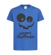 Дитяча футболка happy halloween smile Яскраво-синій фото