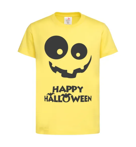 Дитяча футболка happy halloween smile Лимонний фото