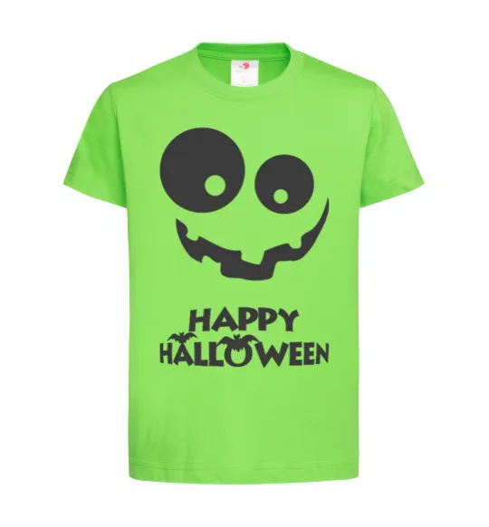 Дитяча футболка happy halloween smile Лаймовий фото