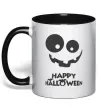 Чашка з кольоровою ручкою happy halloween smile Чорний Чашка з кольоровою ручкою happy halloween smile Чорний фото