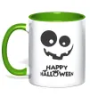 Чашка з кольоровою ручкою happy halloween smile Зелений Чашка з кольоровою ручкою happy halloween smile Зелений фото