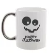 Чашка з кольоровою ручкою happy halloween smile Срібло Чашка з кольоровою ручкою happy halloween smile Срібло фото