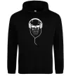 Женская толстовка (худи) Череп в навушниках Черный Женская толстовка (худи) Череп в навушниках Черный фото