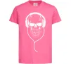 Детская футболка Череп в навушниках Ярко-розовый фото