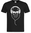 Мужская футболка Череп в навушниках Черный фото