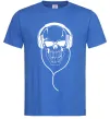 Мужская футболка Череп в навушниках Ярко-синий фото