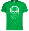 Мужская футболка Череп в навушниках Зеленый фото