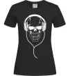 Жіноча футболка Череп в навушниках Чорний фото