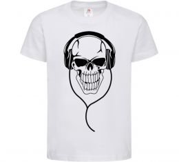 Детская футболка Череп в навушниках