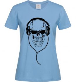 Жіноча футболка Череп в навушниках