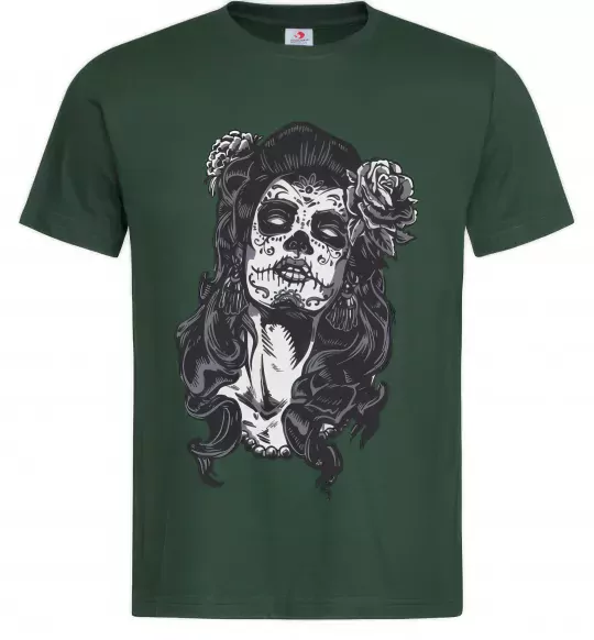 Чоловіча футболка Santa Muerte Темно-зелений фото