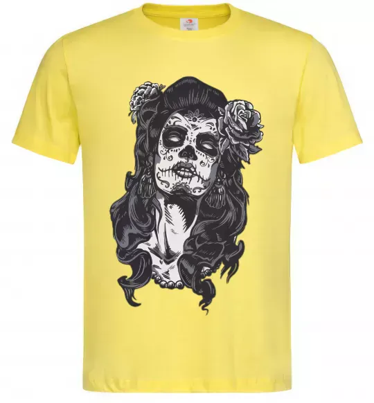 Чоловіча футболка Santa Muerte Лимонний фото