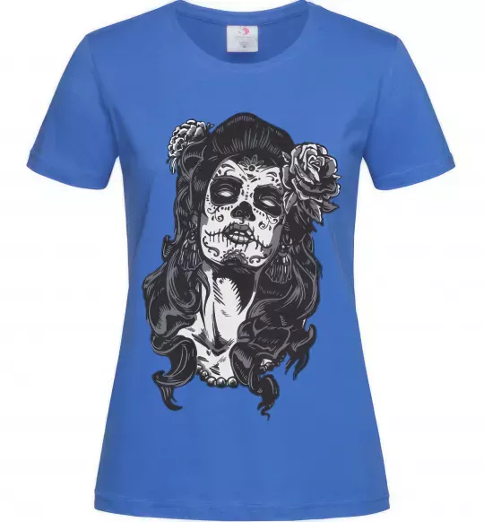 Женская футболка Santa Muerte Ярко-синий фото