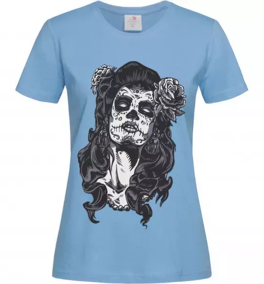 Женская футболка Santa Muerte Голубой фото
