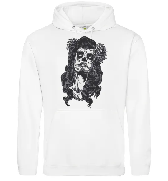 Женская толстовка (худи) Santa Muerte Белый фото
