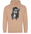 Женская толстовка (худи) Santa Muerte Песочный фото