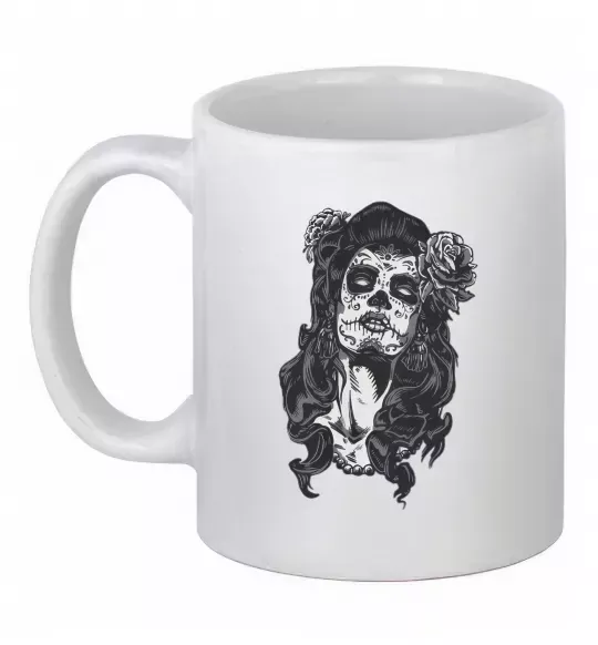 Чашка керамічна Santa Muerte Білий фото