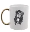 Чашка з кольоровою ручкою Santa Muerte Золото Чашка з кольоровою ручкою Santa Muerte Золото фото