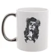 Чашка з кольоровою ручкою Santa Muerte Срібло Чашка з кольоровою ручкою Santa Muerte Срібло фото