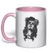 Чашка з кольоровою ручкою Santa Muerte Ніжно рожевий Чашка з кольоровою ручкою Santa Muerte Ніжно рожевий фото