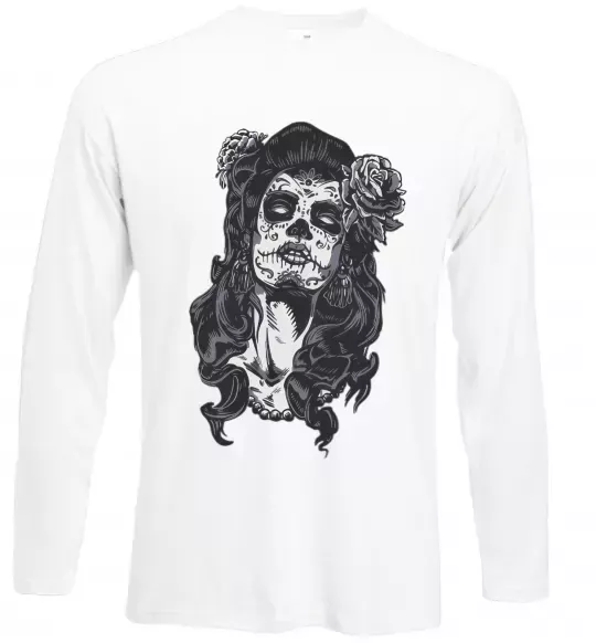 Лонгслив Santa Muerte Белый фото