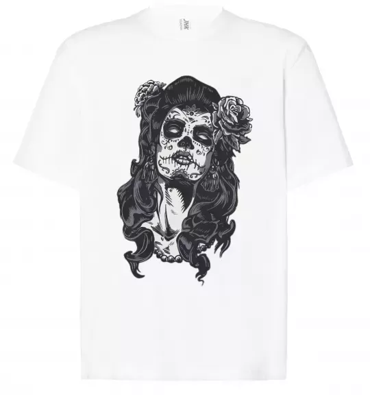 Футболка Оверсайз Santa Muerte Білий фото