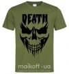 Мужская футболка DEATH SKULL Оливковый фото