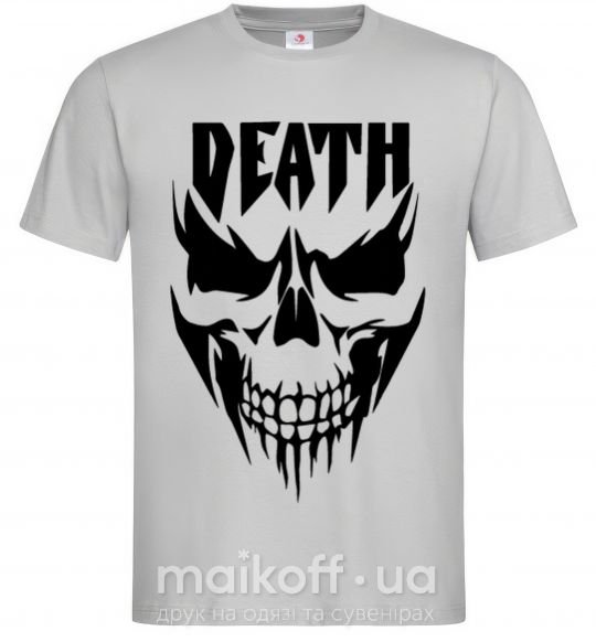 Мужская футболка DEATH SKULL Серый фото