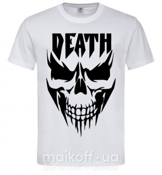 Мужская футболка DEATH SKULL Белый фото