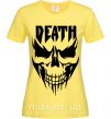 Жіноча футболка DEATH SKULL Лимонний фото