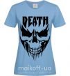 Жіноча футболка DEATH SKULL Блакитний фото
