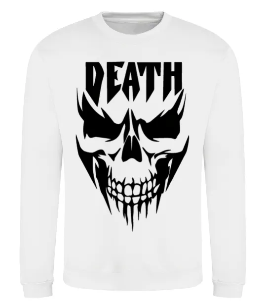 Свитшот DEATH SKULL Белый фото