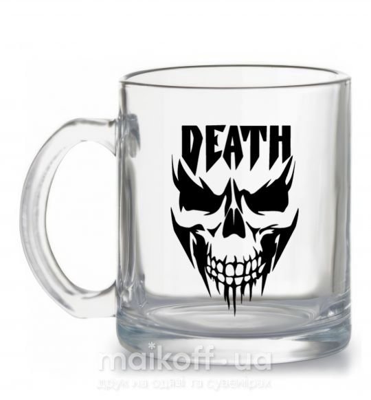 Чашка стеклянная DEATH SKULL Прозрачный фото
