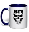 Чашка з кольоровою ручкою DEATH SKULL Глибокий темно-синій фото