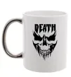 Чашка з кольоровою ручкою DEATH SKULL Срібло фото