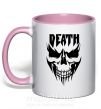 Чашка с цветной ручкой DEATH SKULL Нежно розовый фото