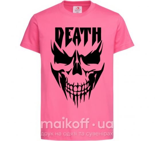 Детская футболка DEATH SKULL Ярко-розовый фото