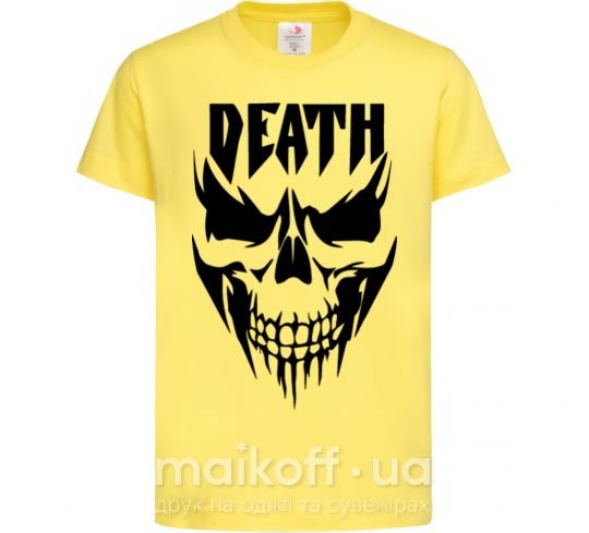Детская футболка DEATH SKULL Лимонный фото