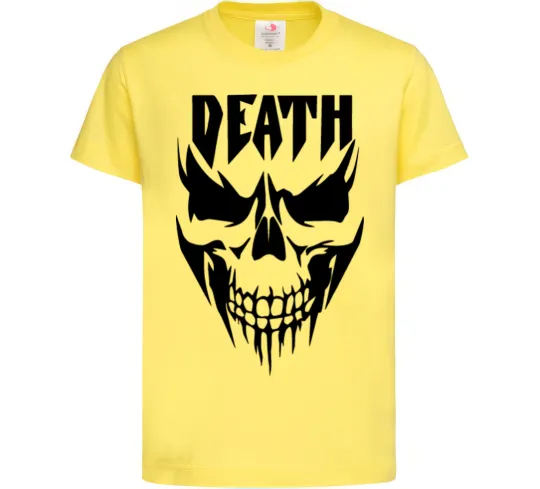 Детская футболка DEATH SKULL Лимонный фото