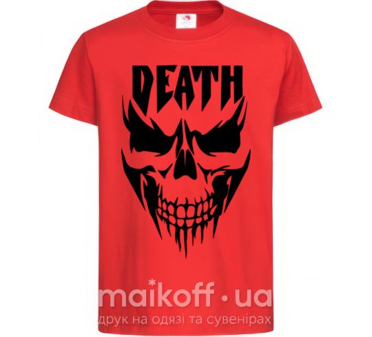 Детская футболка DEATH SKULL Красный фото