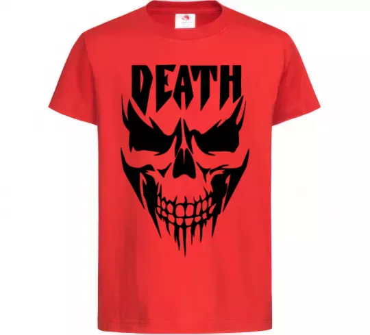 Детская футболка DEATH SKULL Красный фото