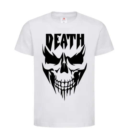 Детская футболка DEATH SKULL Белый фото