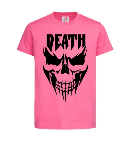 Детская футболка DEATH SKULL Ярко-розовый фото