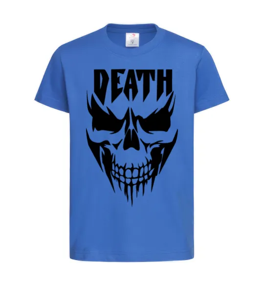 Детская футболка DEATH SKULL Ярко-синий фото
